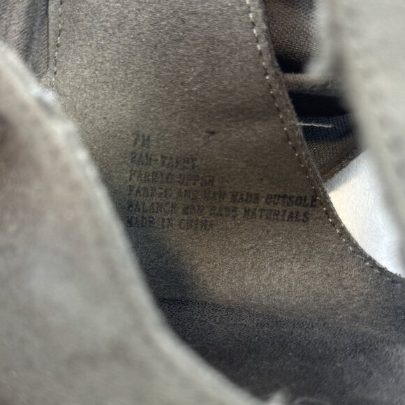 Rampage Vappy Womens Size 7M Grey Ruched Ring Ankle Bootie Chunky Suede Fabric - Picture 9 of 13